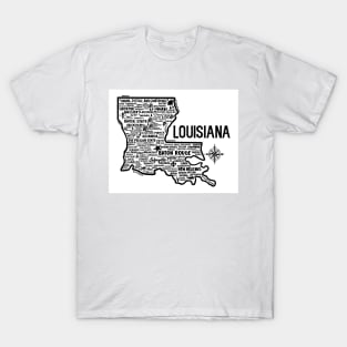 Louisiana Map T-Shirt